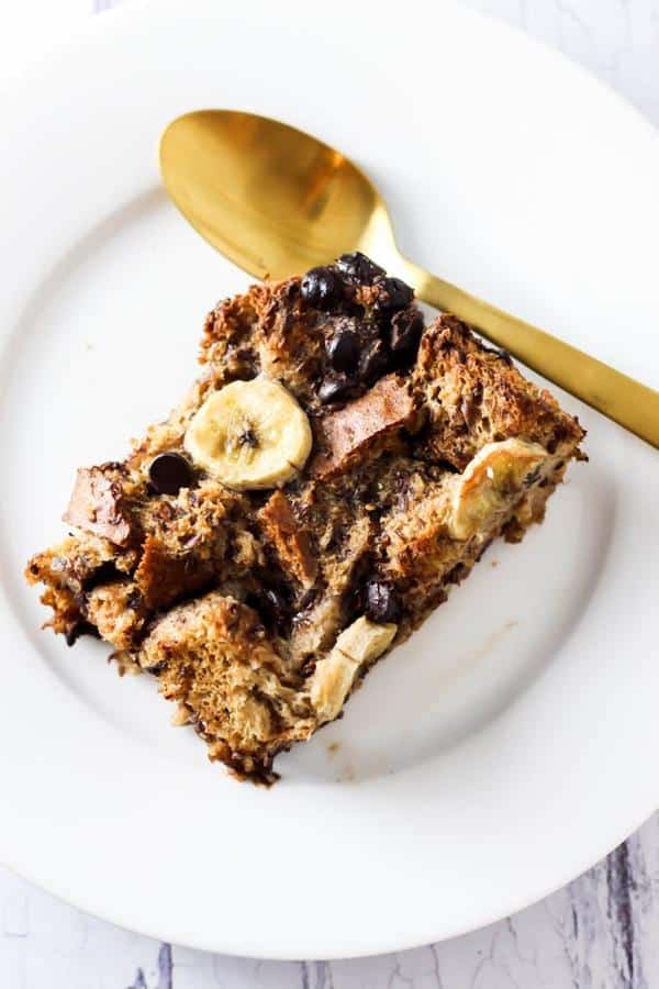 Banana Chocolate Chip French Toast Casserole