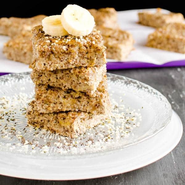 Banana Hazelnut Protein Bars