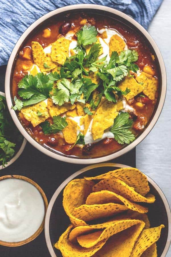 Black Bean and Corn Nacho Soup