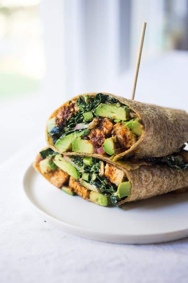 Blackened Tempeh with Avocado, Kale and Cajun Ranch