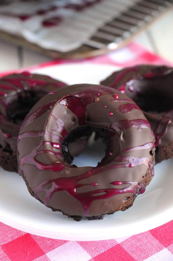 Chocolate Beetroot Doughnuts