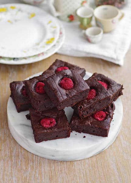 Chocolate Brownies with Raspberry