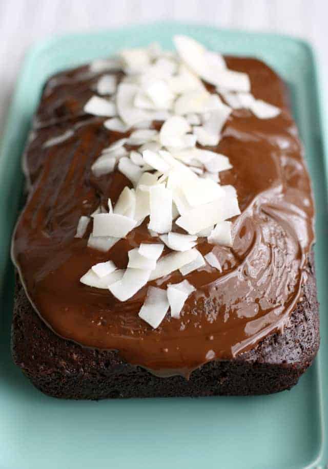 Chocolate Coconut Cake with Rich Chocolate Glaze