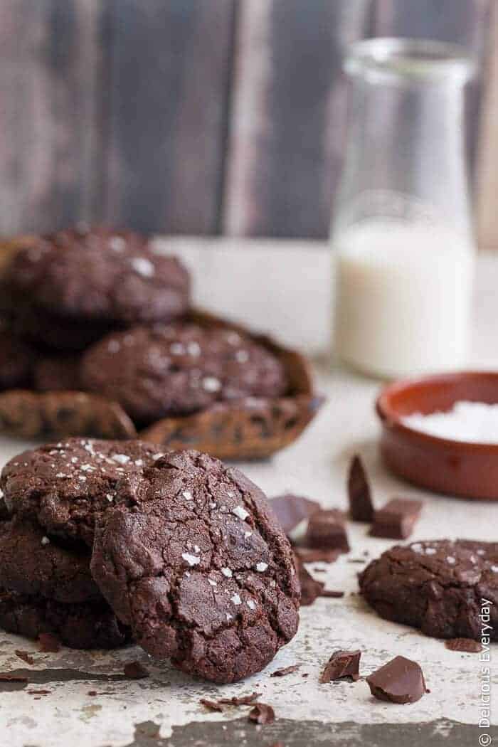 Chocolate Cookies with Dark Chocolate Chips