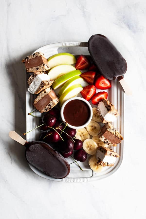 Chocolate Fondue Dessert Party Platter