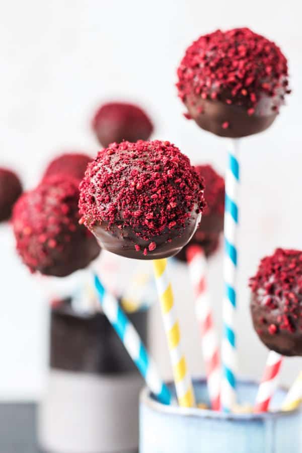 Chocolate Raspberry Cake Pops