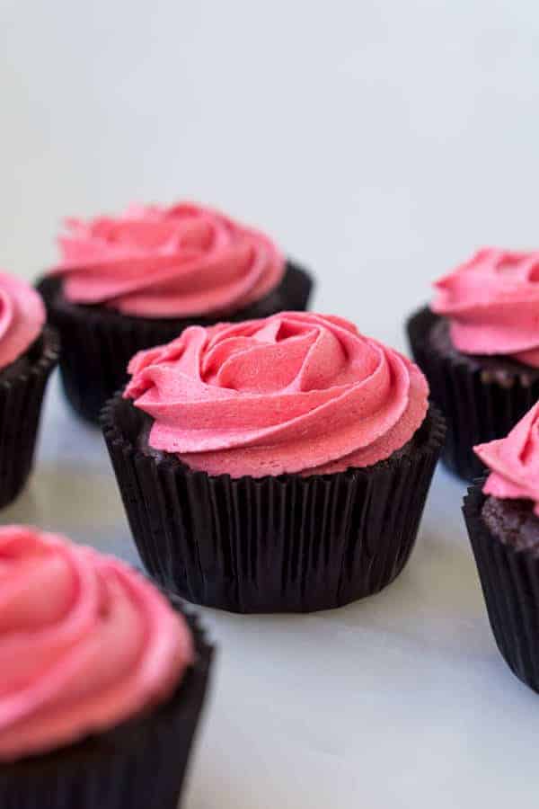 Chocolate Rose Cupcakes
