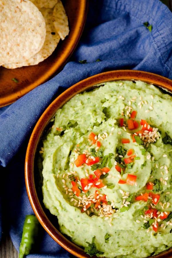 Cilantro Avocado White Bean Dip