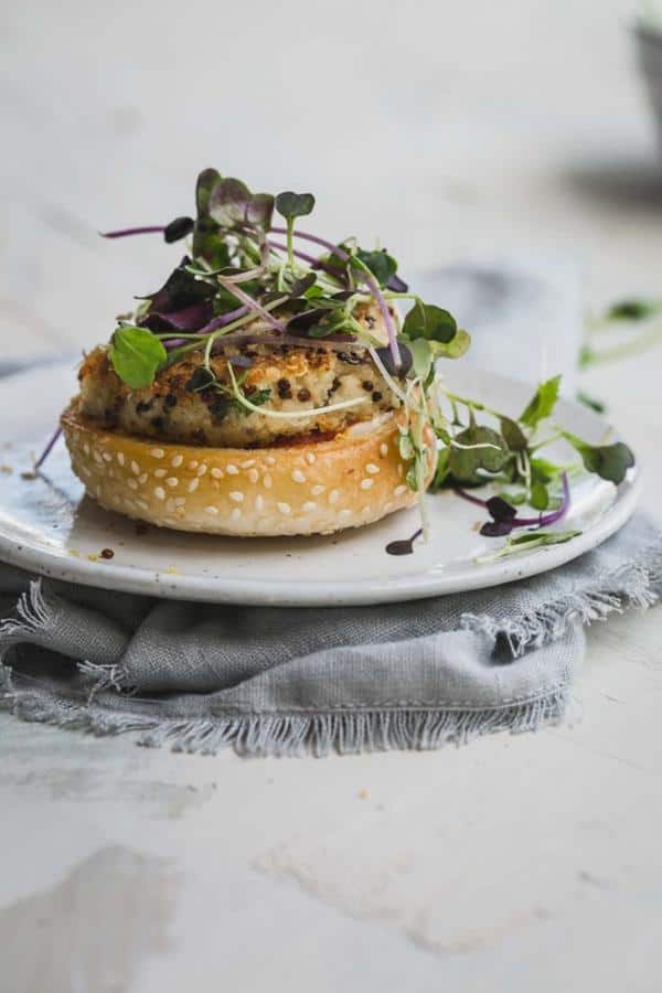 Crispy Quinoa Cauliflower Burger