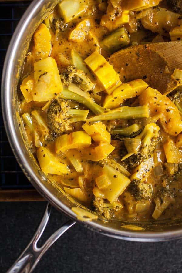 Delicata Squash and Broccoli Coconut Curry