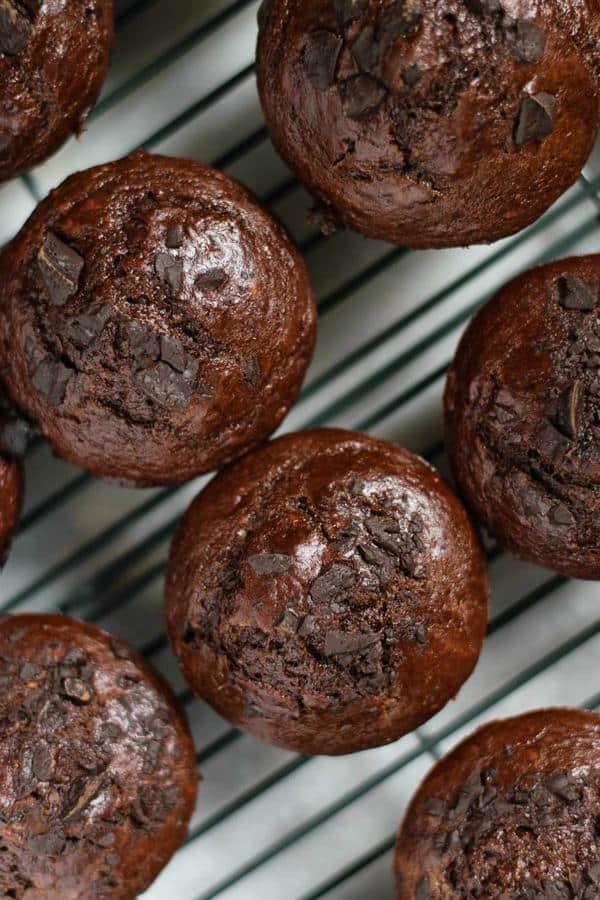 Double Chocolate Banana Muffins