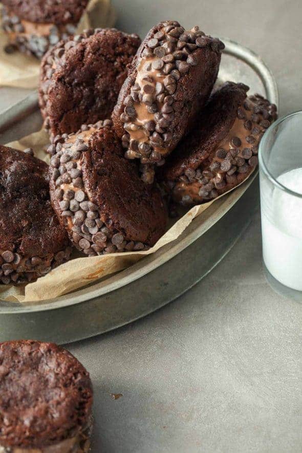 Double Chocolate Ice Cream Sandwiches