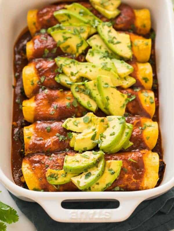 Enchiladas with Tofu and Black Beans