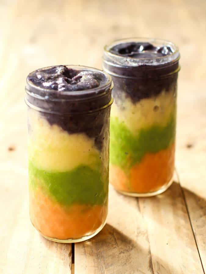 Fruit and Veggie Rainbow Smoothie