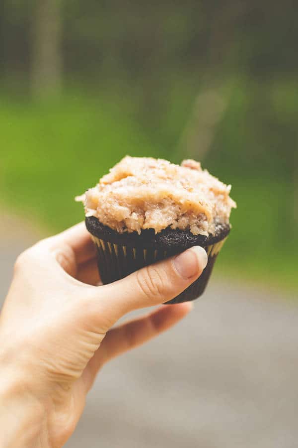 German Chocolate Cupcakes