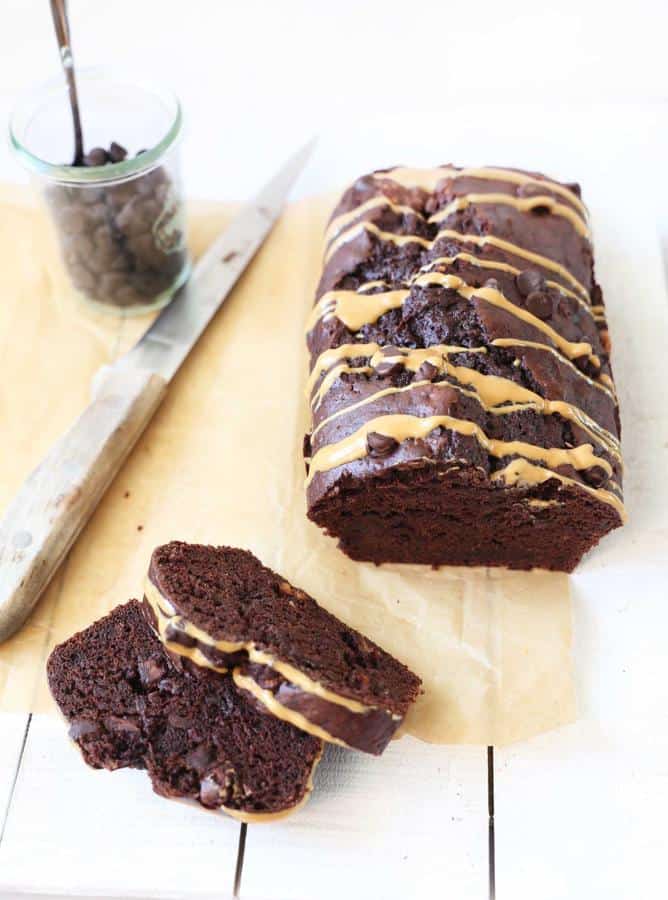 Healthy Dark Chocolate Espresso Banana Bread