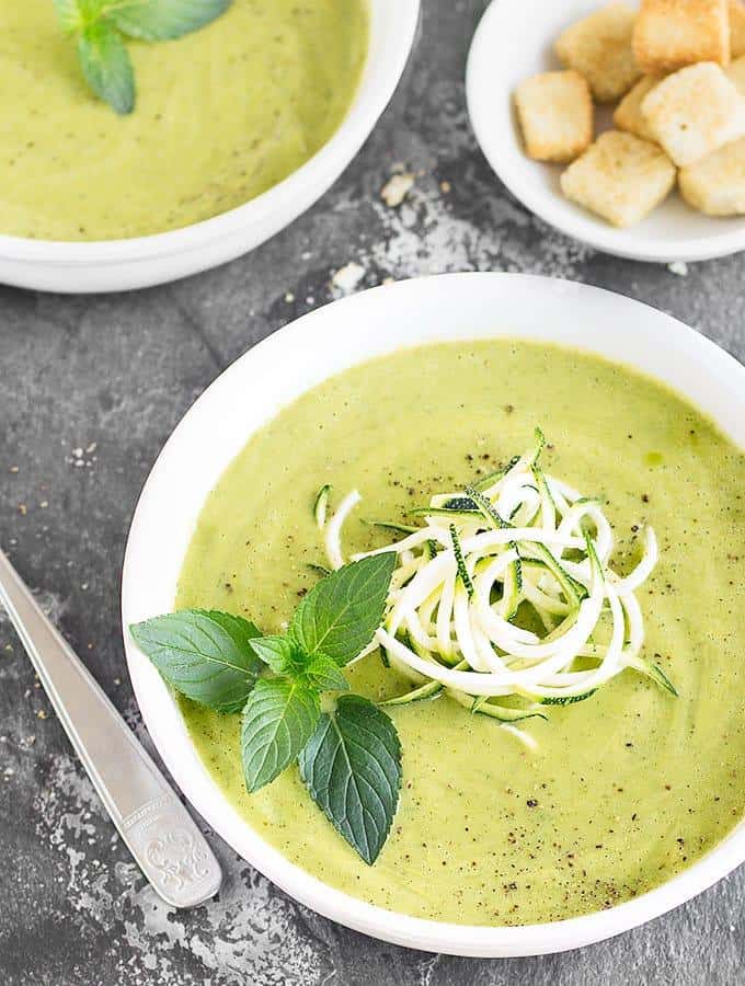 Healthy Zucchini Avocado Soup