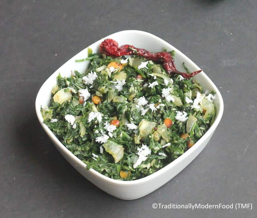 Keerai Poriyal, Keerai Thengai Curry and Spinach Stir-Fry