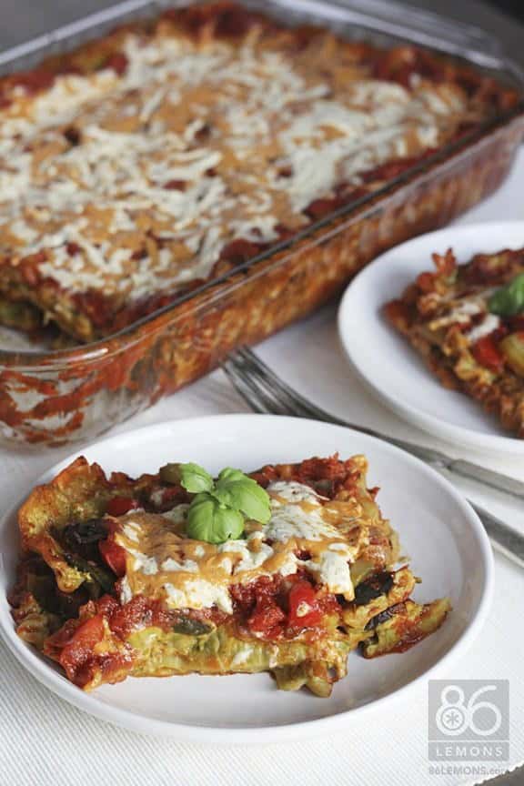 Lasagna with Lemon-Basil Cashew Cheeze