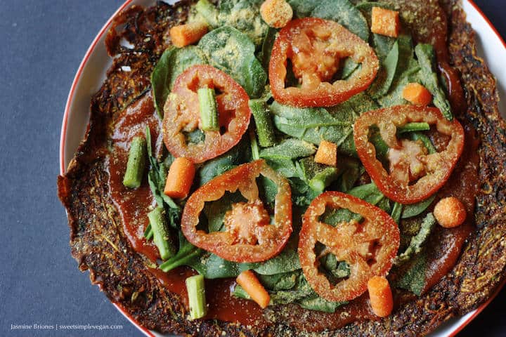 Low Fat Raw Zucchini Pizza Crust (Gluten-Free)