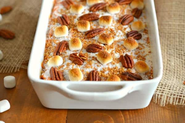 Low Sugar Sweet Potato Casserole