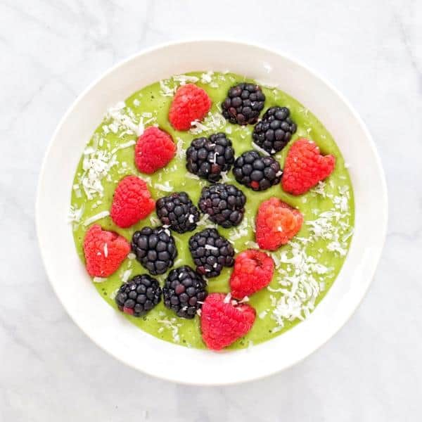 Matcha Smoothie Bowl with Berries