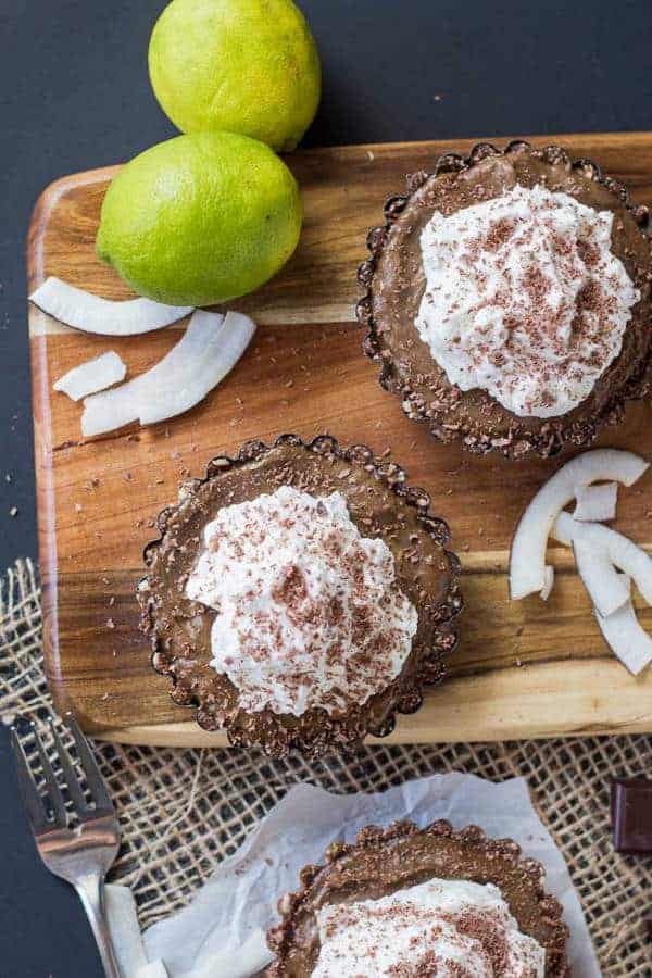 Mexican Chocolate Lime Pudding Tarts