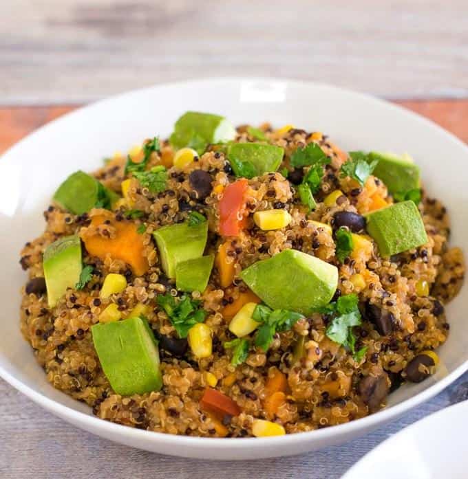 Mexican Quinoa Black Bean Enchilada Casserole