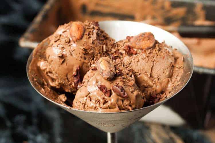 Mocha Ice Cream with Dark Chocolate