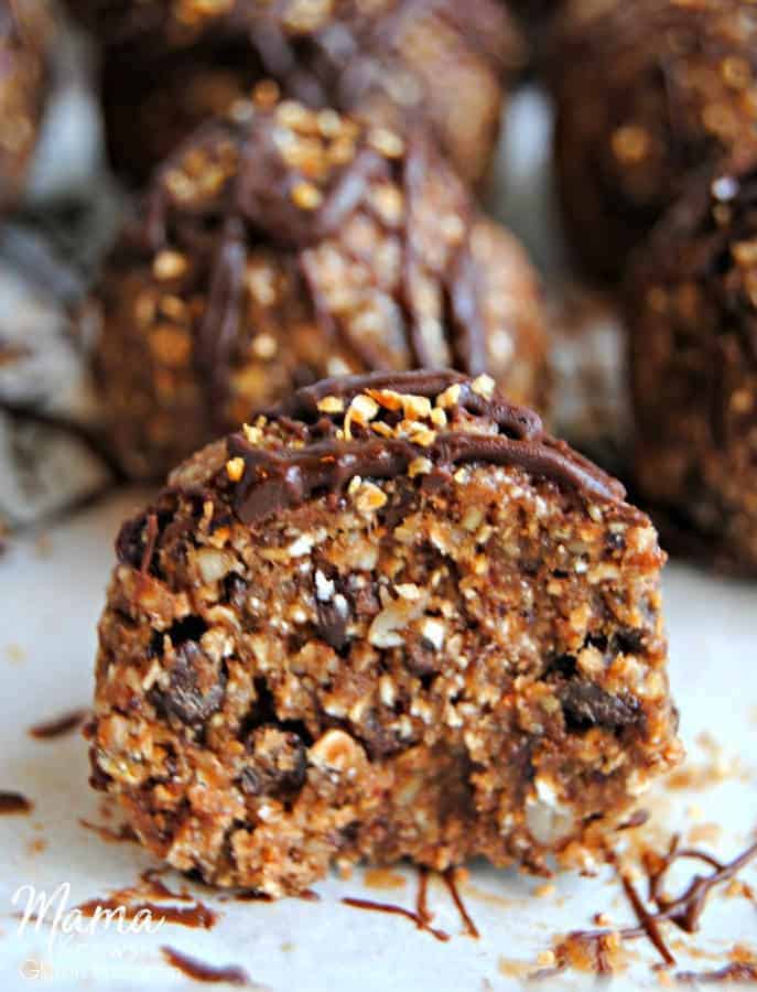 No-Bake Chocolate Chip Granola Protein Bites (Gluten-Free)