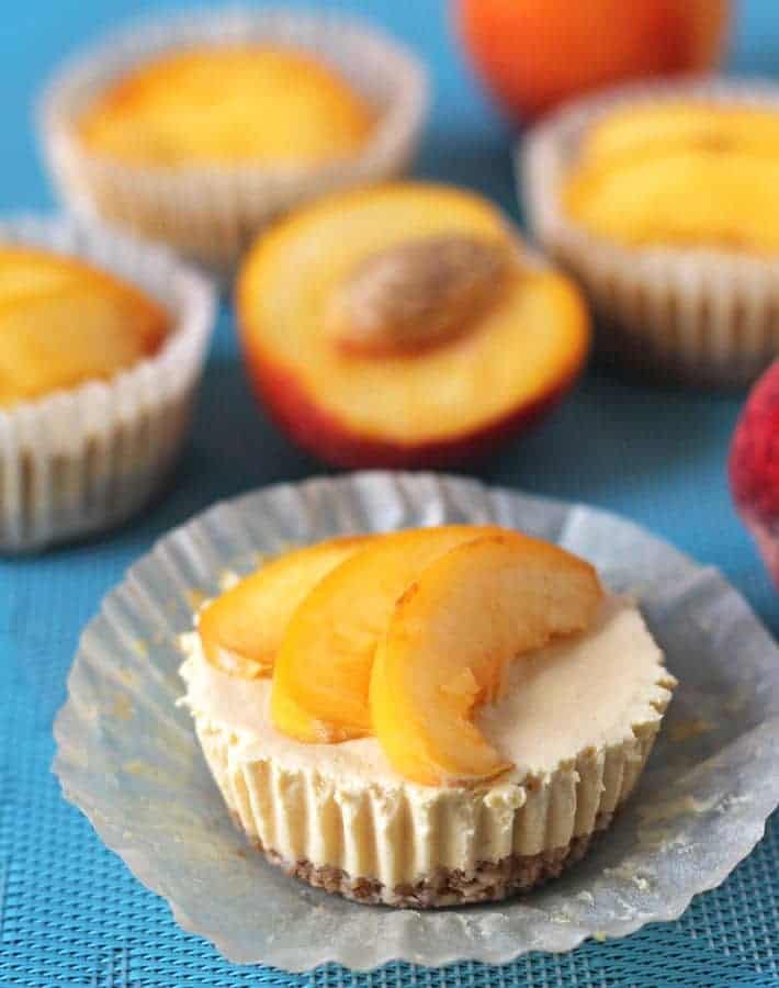 No Bake Peach Cheesecake Bites