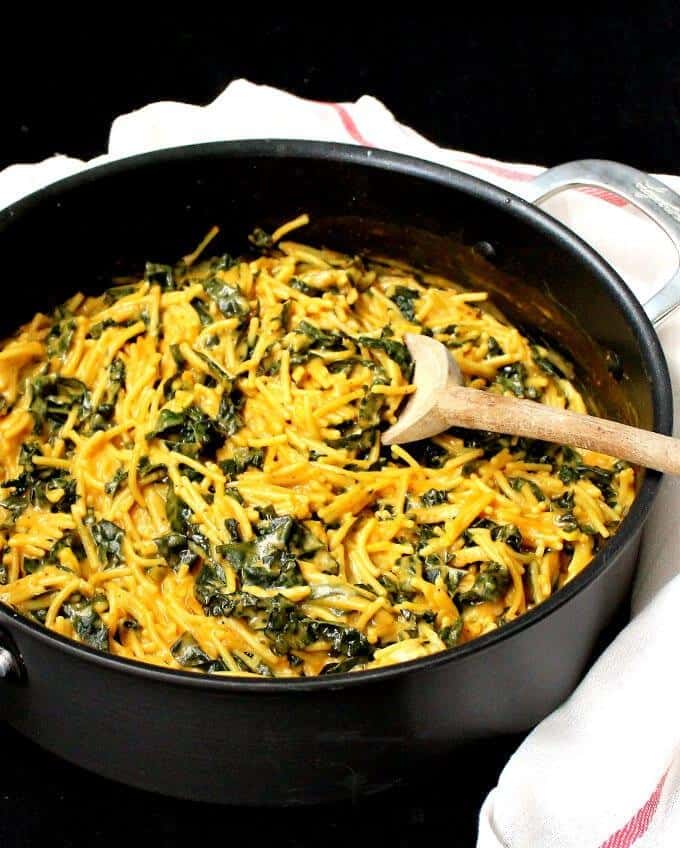 One Pot Curried Spaghetti with Kale