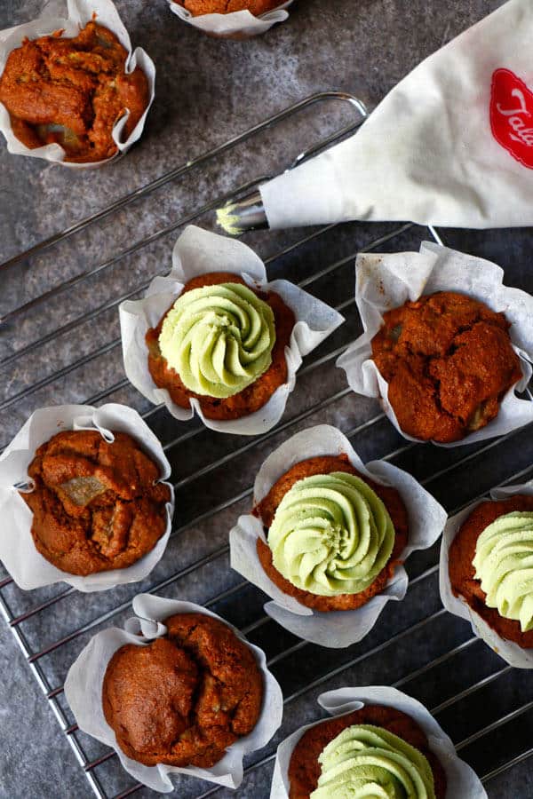 Pear Muffins with Avocado Frosting (Gluten-Free)