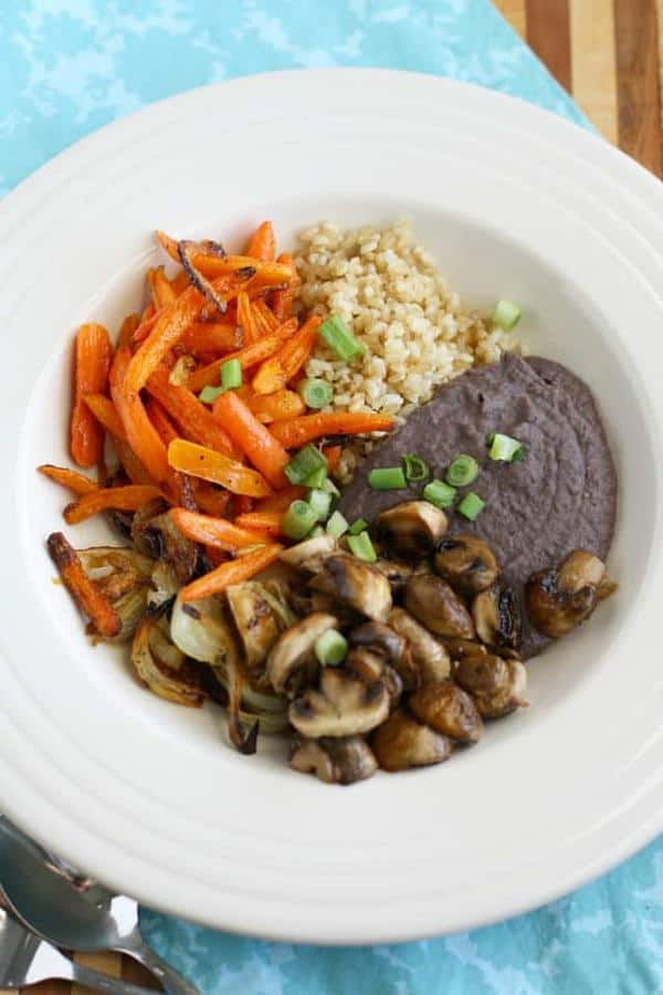 Roasted Veggie Black Bean Bowls