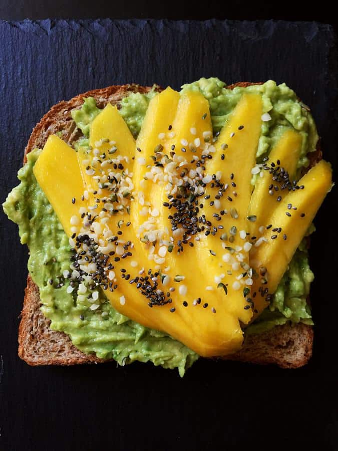 Seedy Sprouted Avocado Toast with Mango