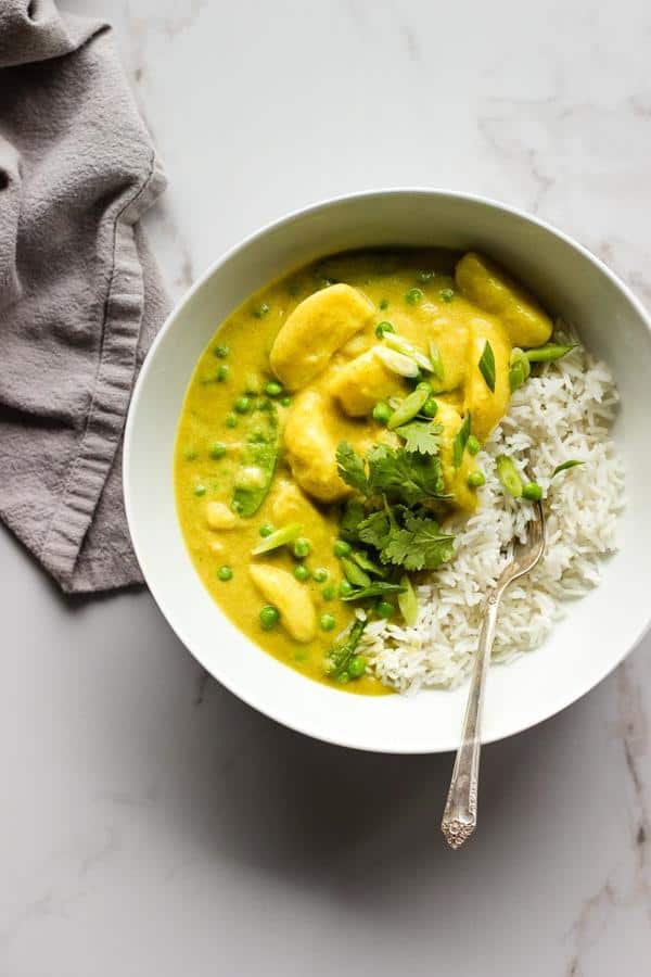 Simple Pea and Potato Curry