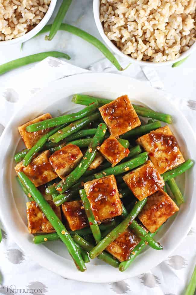 Simple Tofu Green Bean Stir-Fry