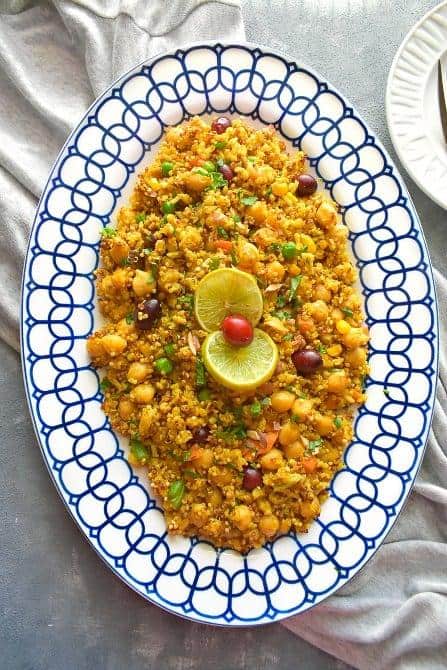Spicy Indian Chickpea and Quinoa Pulao