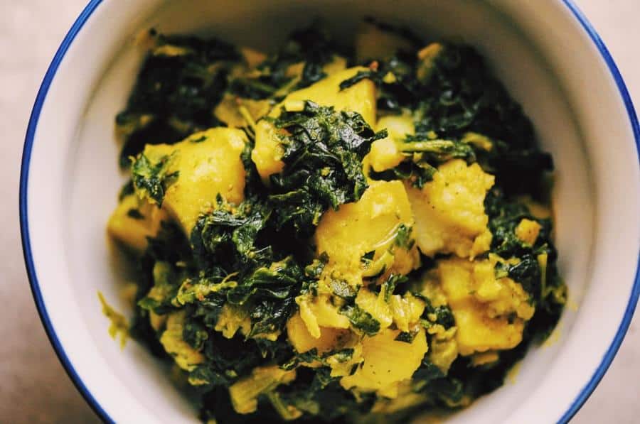 Spicy Kale and Potato Curry (Gluten Free)
