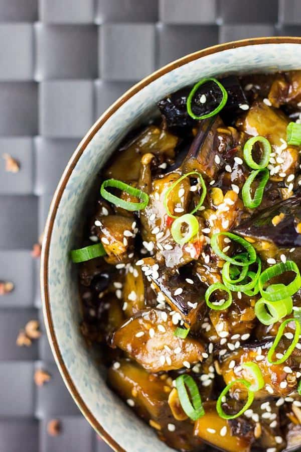 Spicy Stir-Fried Szechuan Eggplant