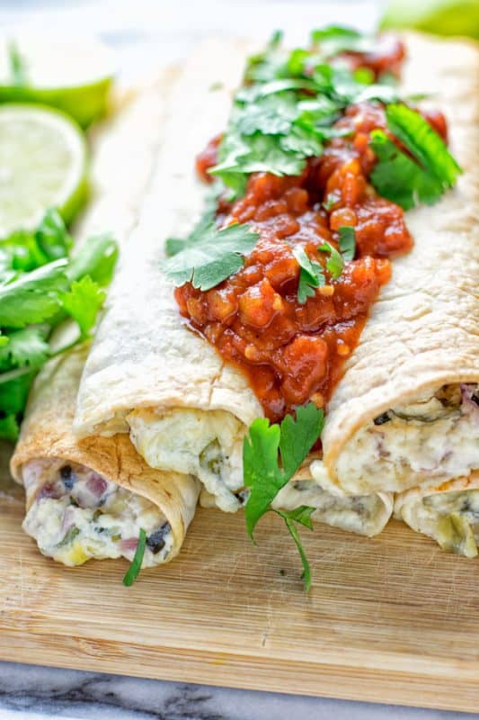 Spinach Artichoke Taquitos