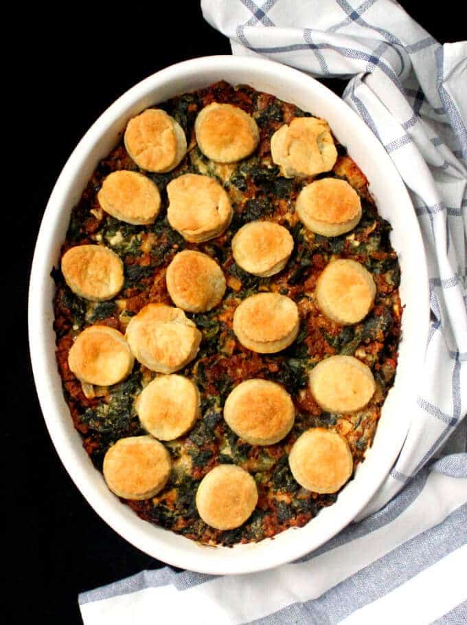 Spinach Potato Breakfast Cobbler