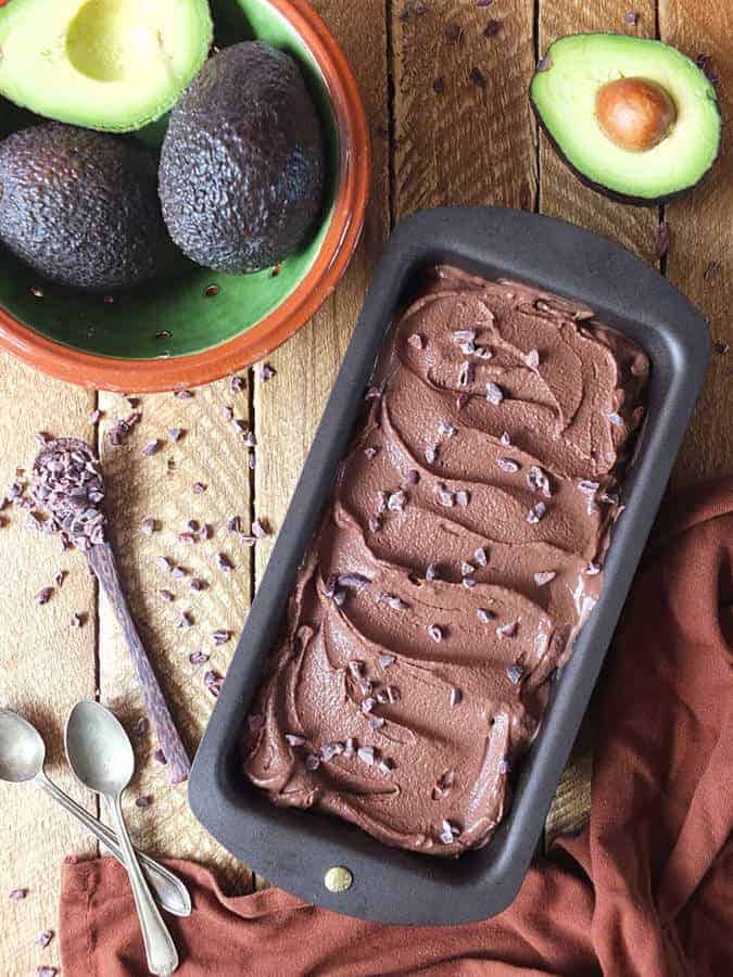 Sugar-Free Chocolate Avocado Ice Cream