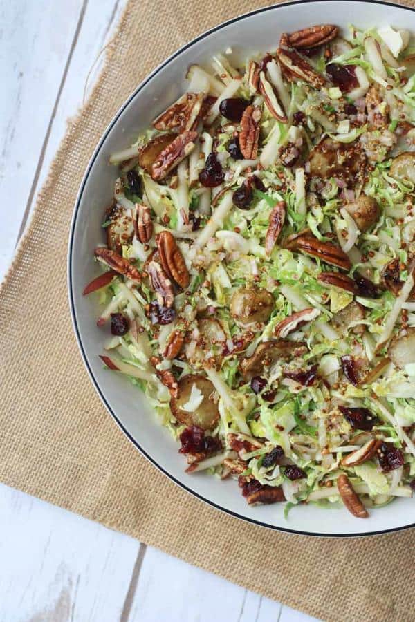 Sunchoke, Brussels Sprouts and Pear Salad with Crispy Kasha