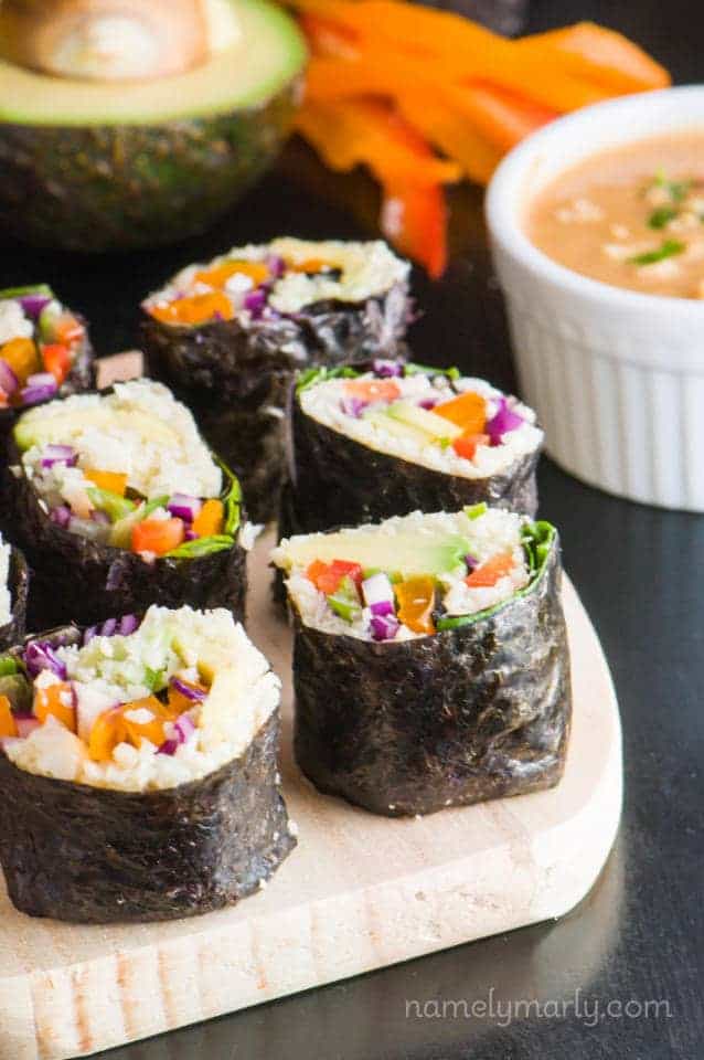 Sushi with Cauliflower Rice
