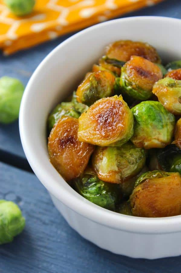 Sweet and Spicy Sriracha Brussels Sprouts