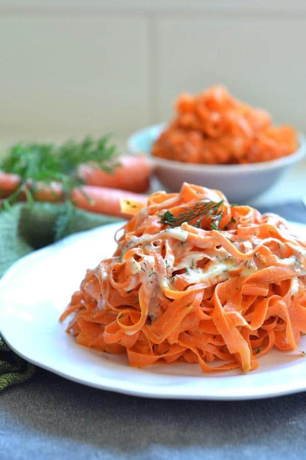 Tahini Dill Carrot Noodles