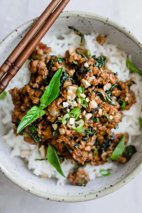 Thai Basil Tempeh Stir-Fry