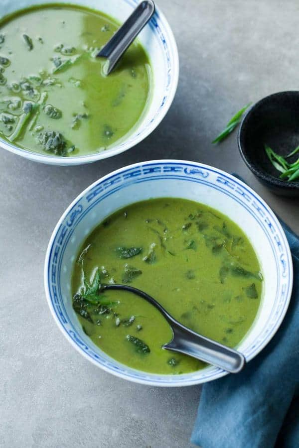 Thai Green Curry Spinach Soup