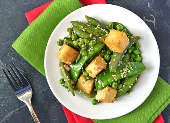 Three Pea Ginger Tofu Stir-Fry